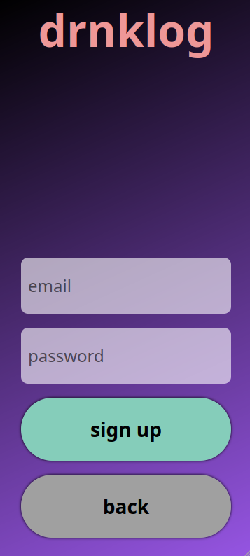 Signup Screen